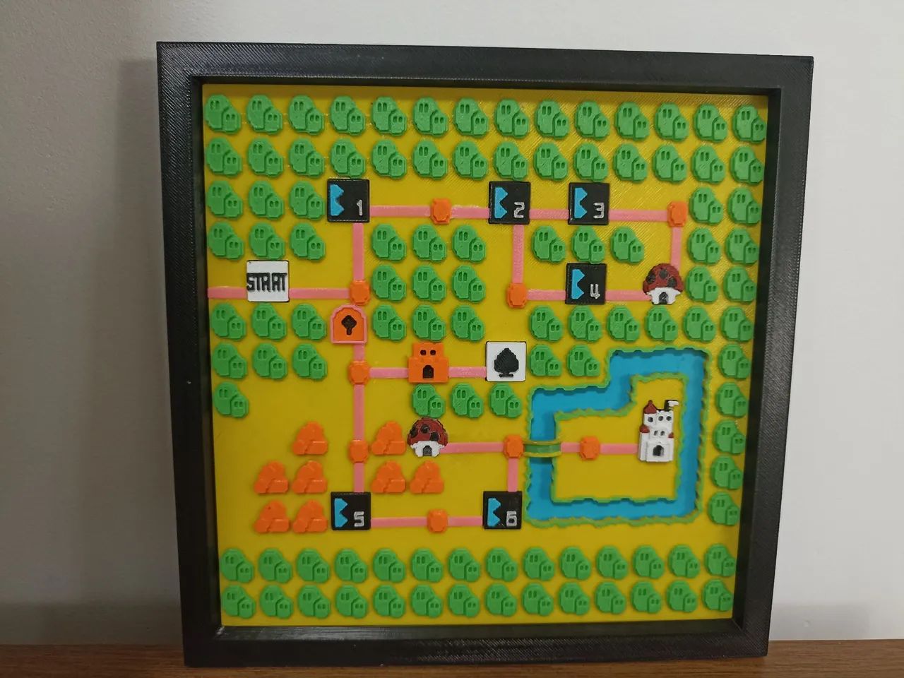  Quadro mapa 3D do super Mario 3 All Stars - Foto 2