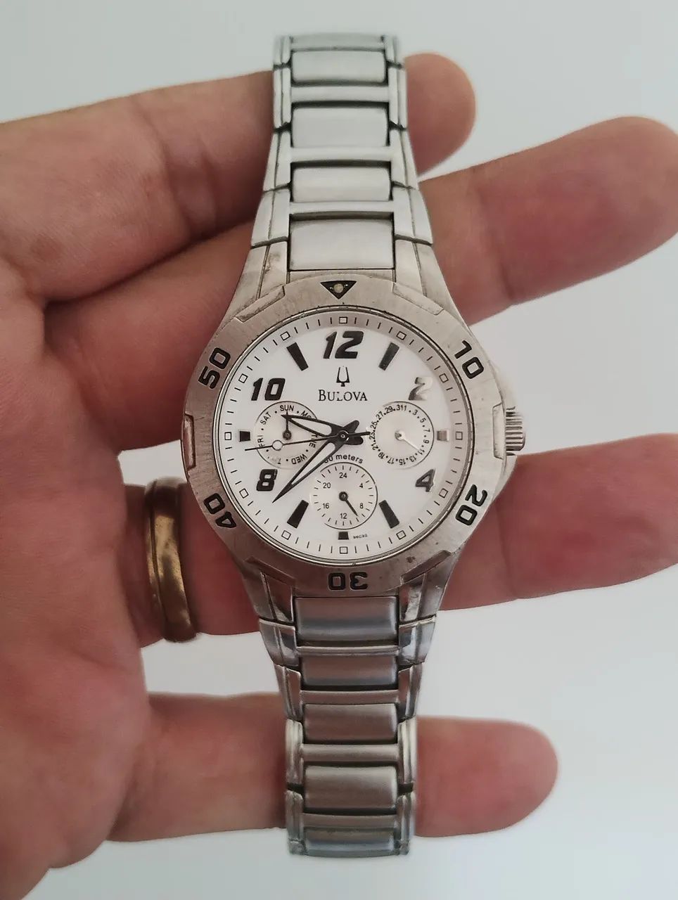 Relógio Bulova Marine Star multifuncional Prateado 96C32 - Foto 3