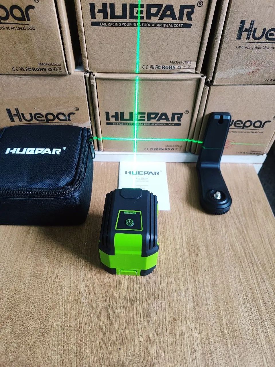 Nível A Laser Huepar Osram 2 linhas Verdes 30M<br> - Foto 3