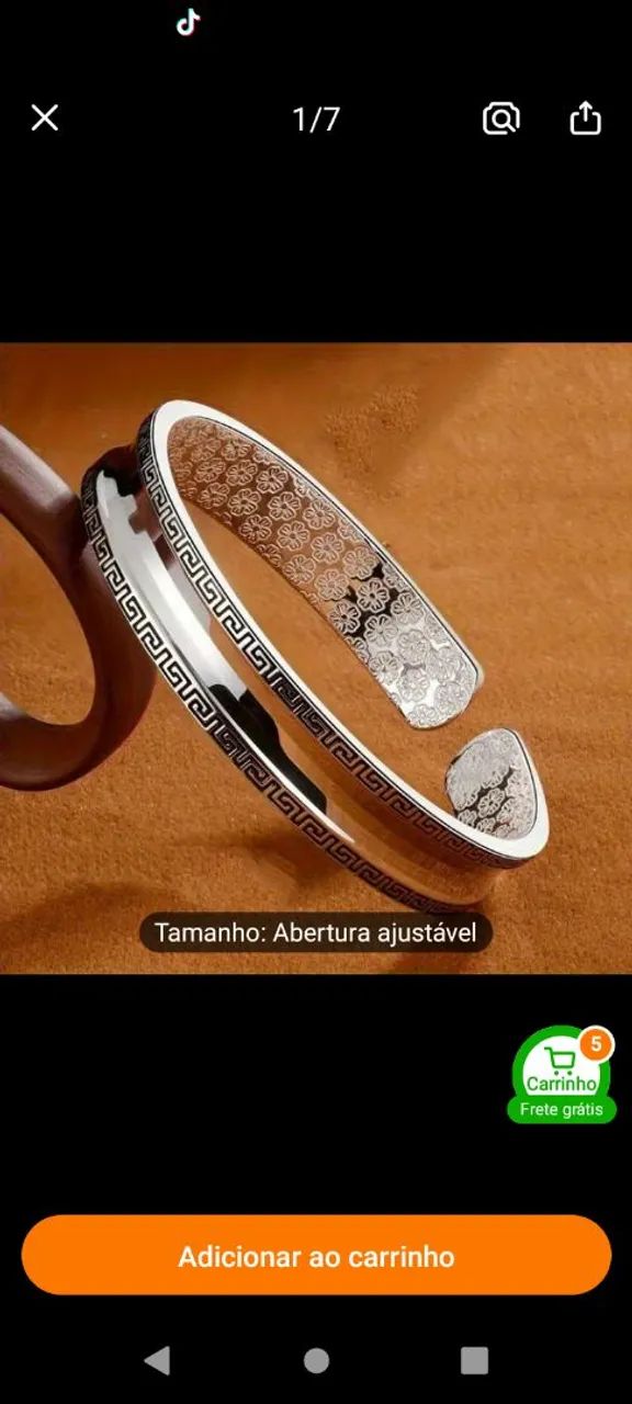 Pulseira Masculina de Prata 925 - Trança Retrô Torcida - Foto 5