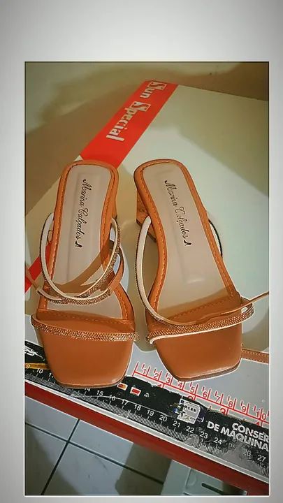 Sandália feminina marrom - Foto 2