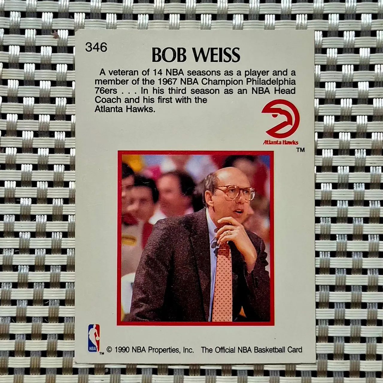 Card Bob Weiss - NBA 1990 - Foto 2