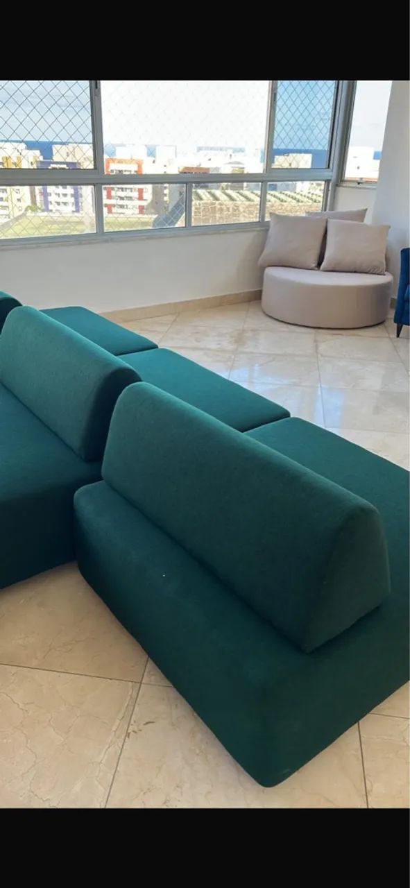 Sofá modular verde escuro64618324826627120