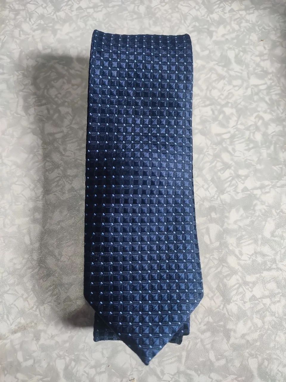 Gravata Azul Semi Slim - Foto 4
