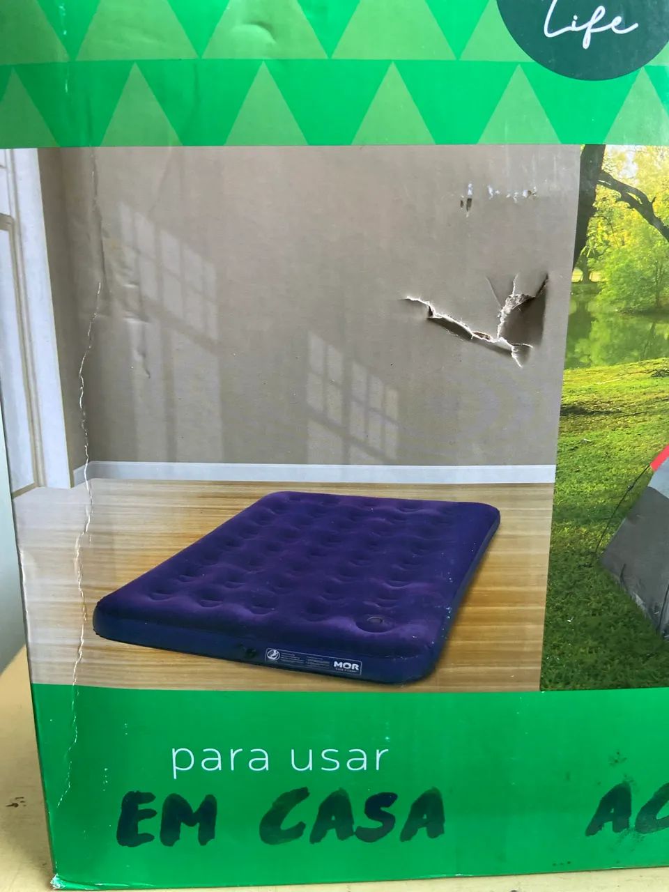 Colchão inflável de casal bomba acoplada  - Foto 2