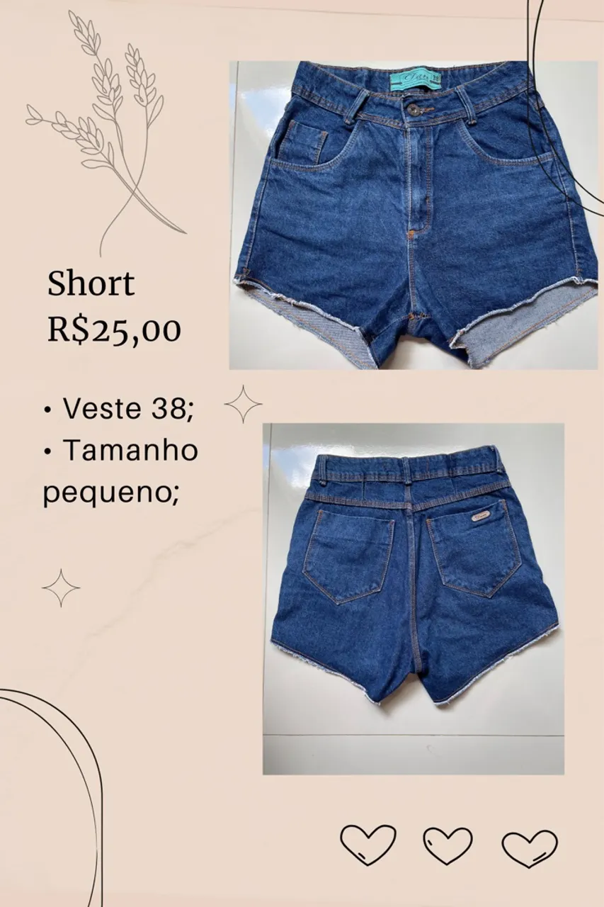 Short Jeans Feminino