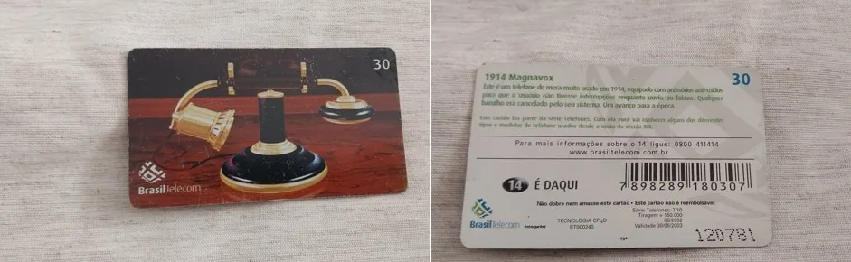 Cartão Telefônico Antigo Brasiltelecom - 1914 Magnavox (Raro Colecionador)