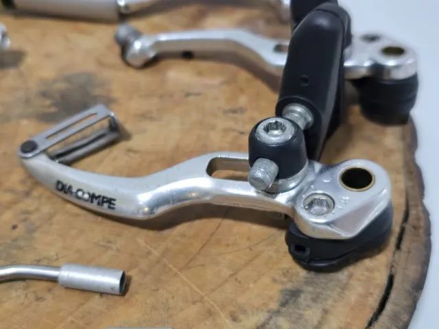 Par de  Manetes DIA-COMPE  PowerControl 7 EXA + Vbreaks impecáveis - Bike - Foto 3