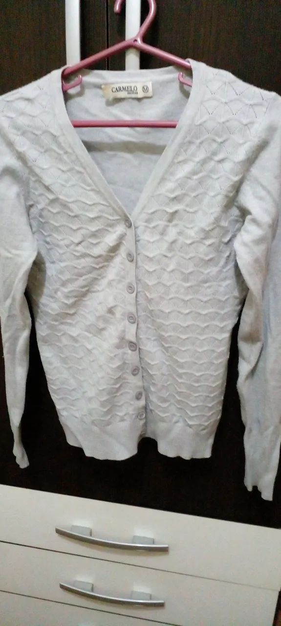 Cardigan Feminino cinza