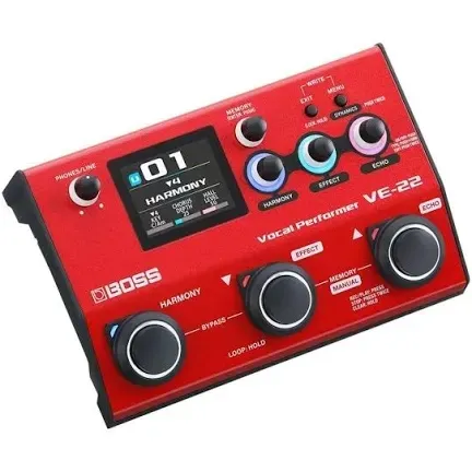 Boss VE-22 Vocal Performer - Pedal de efeitos para voz