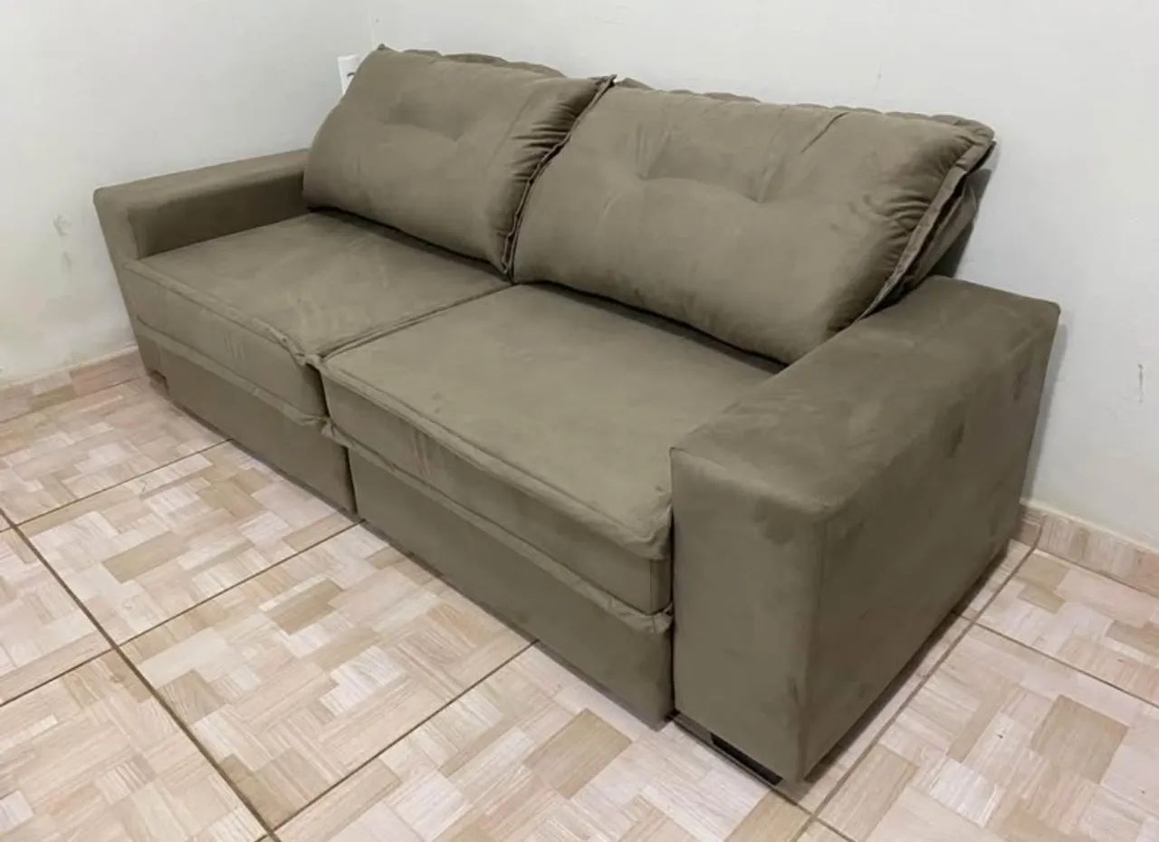 Sofá Retrátil e Reclinável 2.30m NOVO ( Direto da Fábrica )  - Foto 2