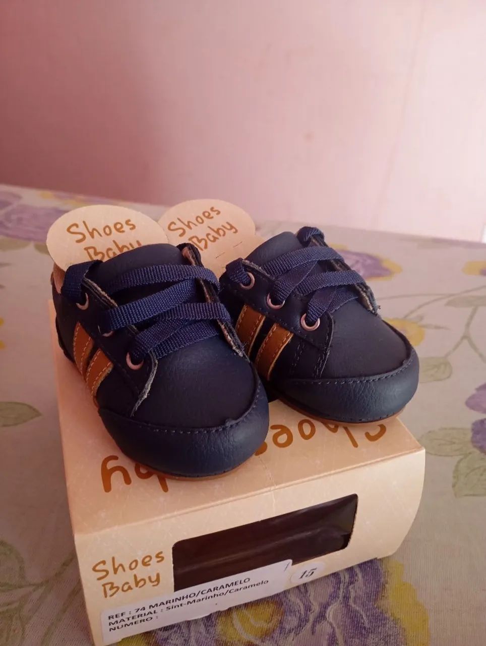 Sapato bebê menino Tamanho 15 NOVO's  - Foto 2