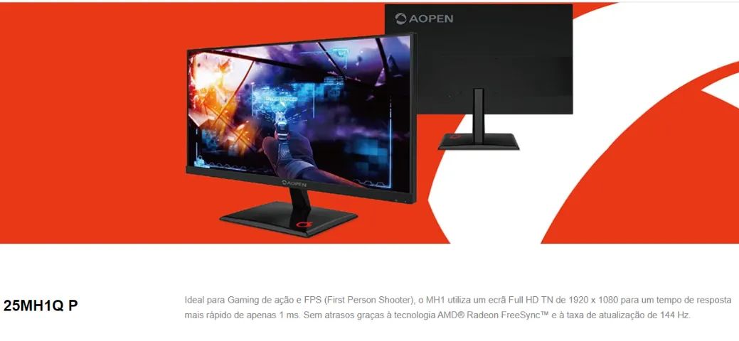 Monitor Gamer AOPEN(ACER) 25MH1Q P - Foto 2