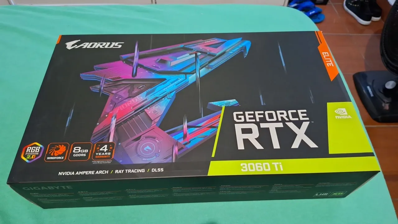 Placa de Vídeo Gigabyte GeForce RTX 3060 Ti Aorus Elite