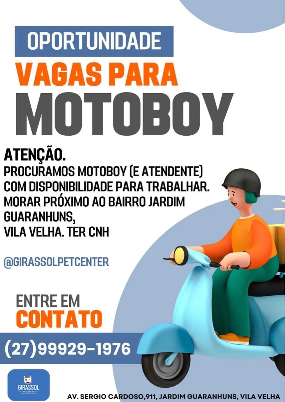 Vaga De Emprego (Motoboy)