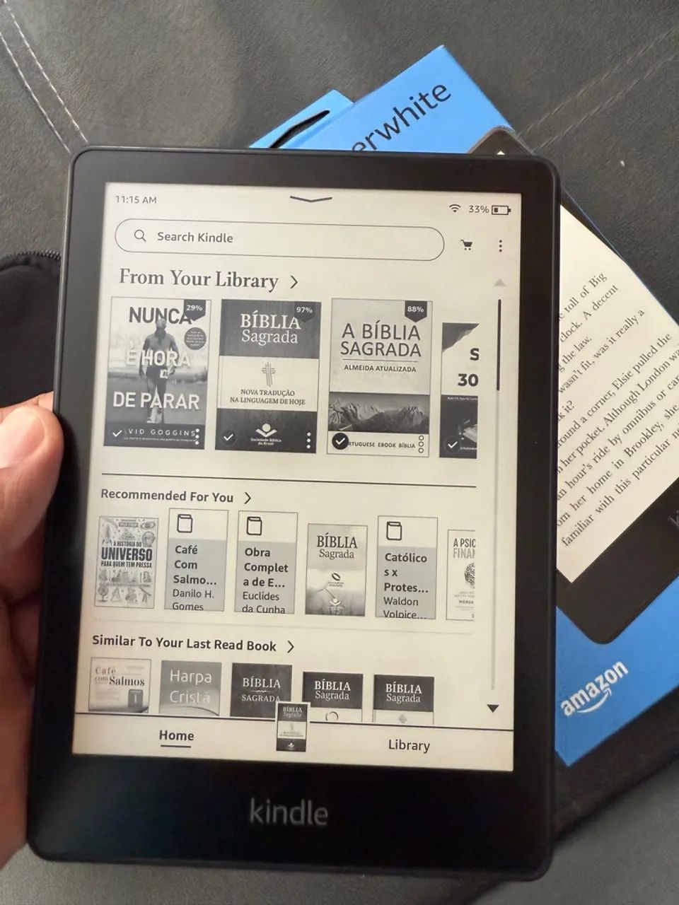 Kindle paperwhite 11 geração com capa brinde  - Foto 4