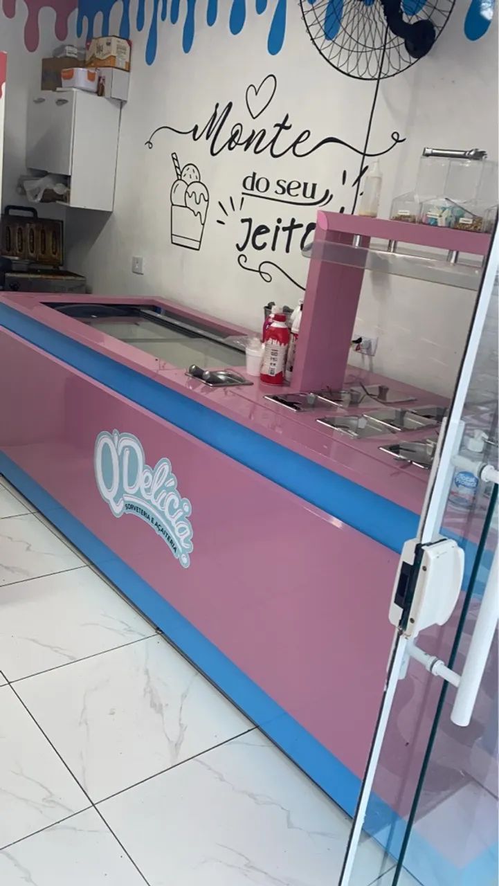 Balcão de Sorvete, freezer