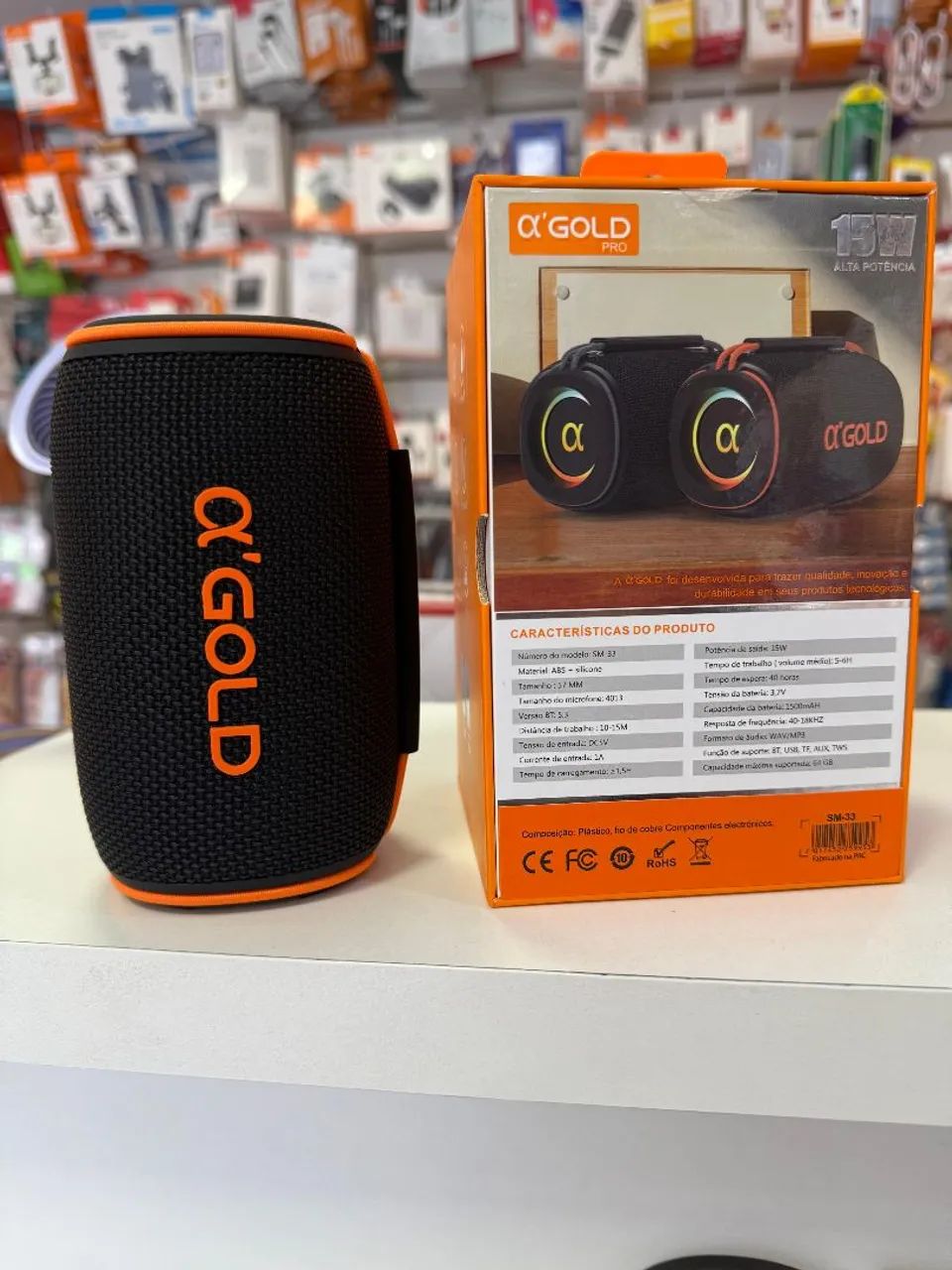 Caixa de Som Bluetooth Alpha Gold Pro - 15W - Foto 2