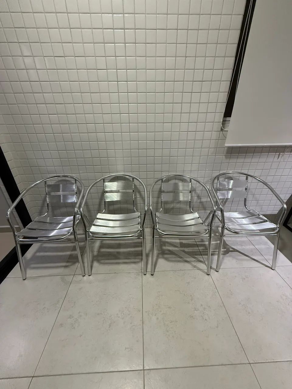 Jogo de 4 Cadeiras aço inox  - Foto 4