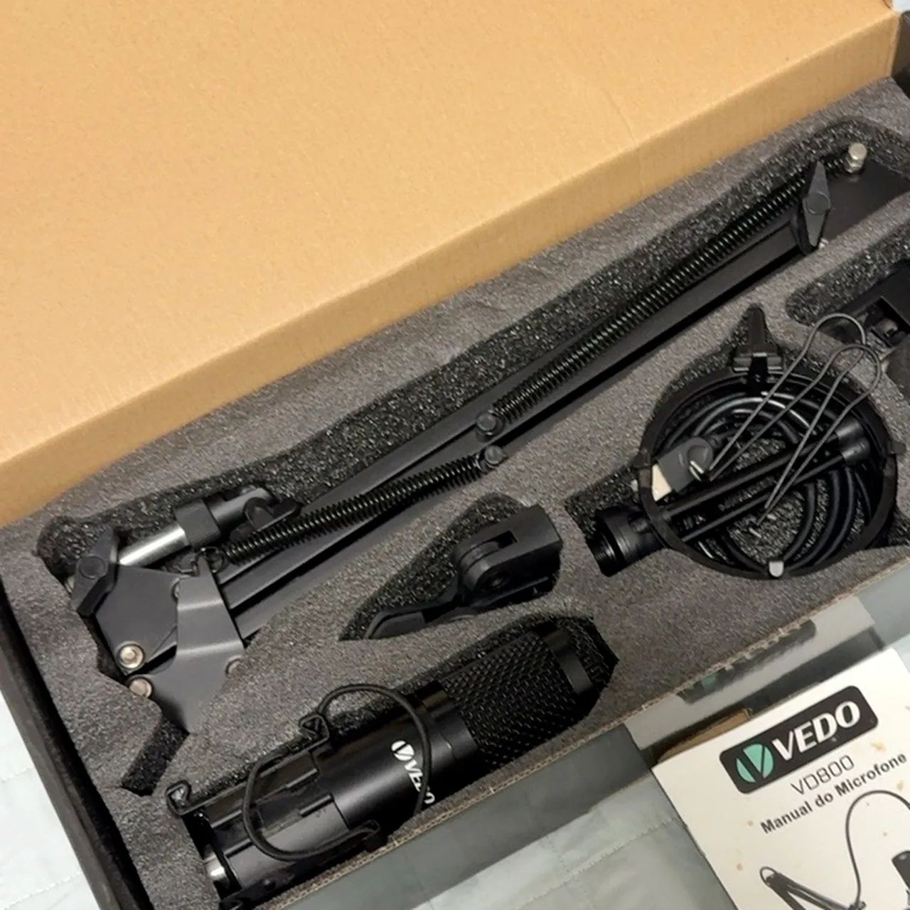Microfone Condensador VEDO VD800 Completo com Braço e Pop Filter - Foto 3
