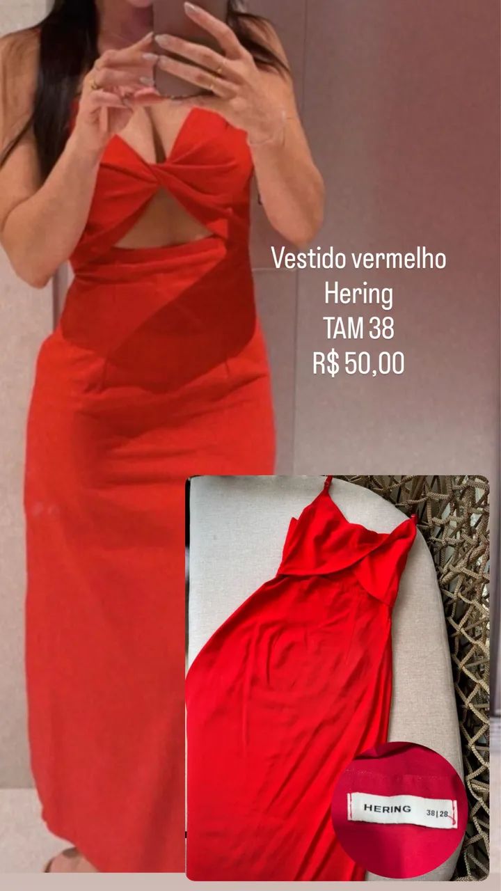 Vestido vermelho Hering 
