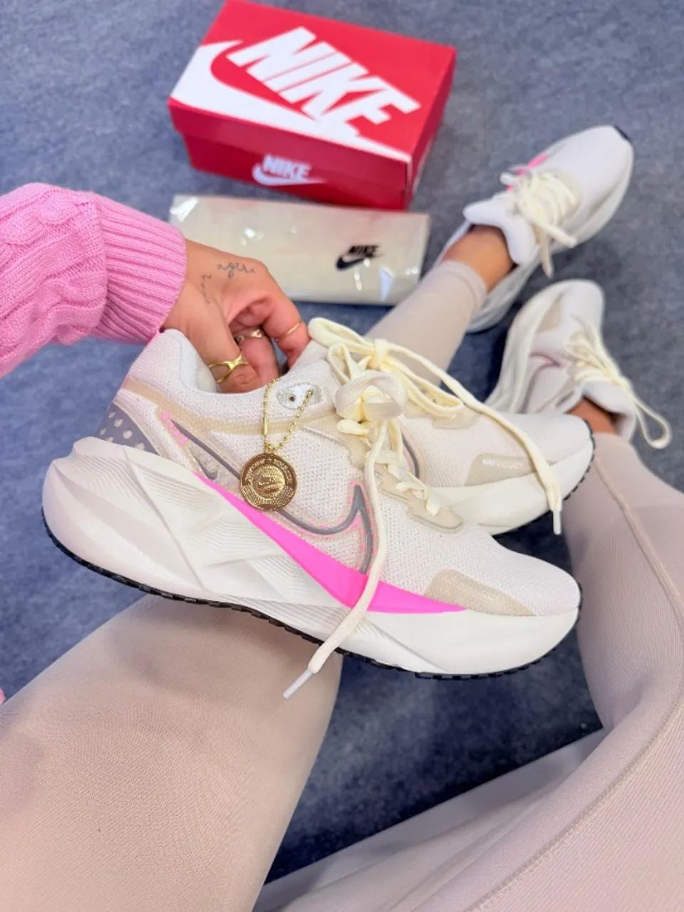 Nike Zoom React Linha luxo Off rosa - Foto 4