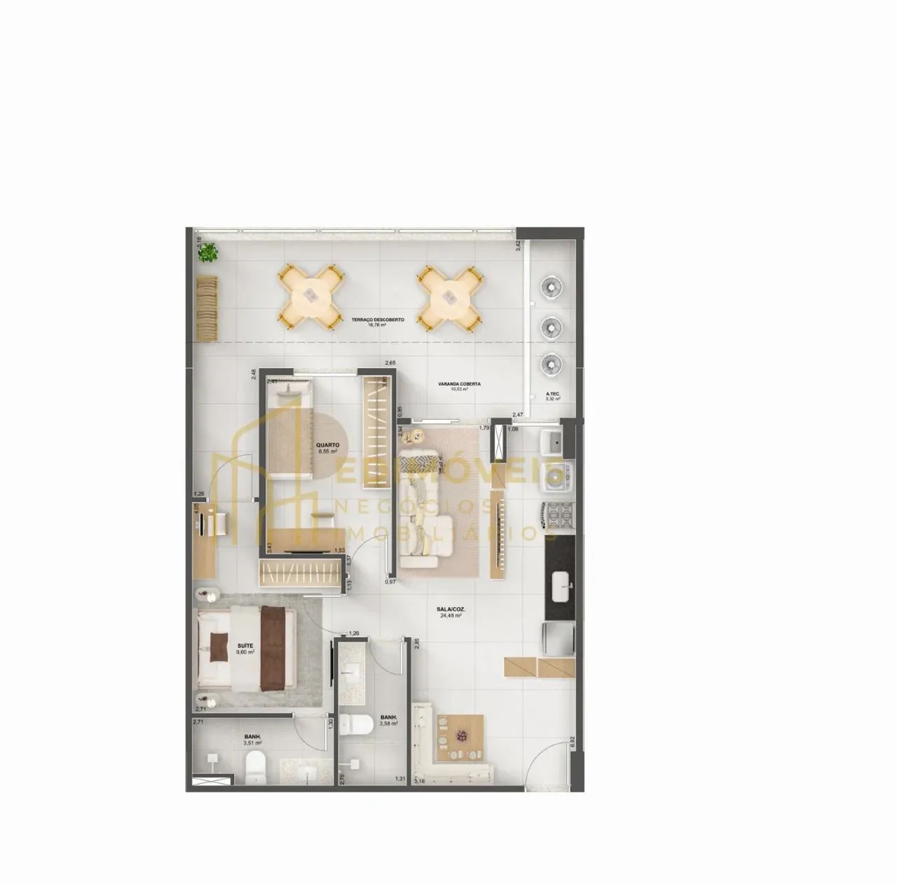 Pronto para morar: apartamento em Praia do Canto com suíte e terraço! - Foto 2