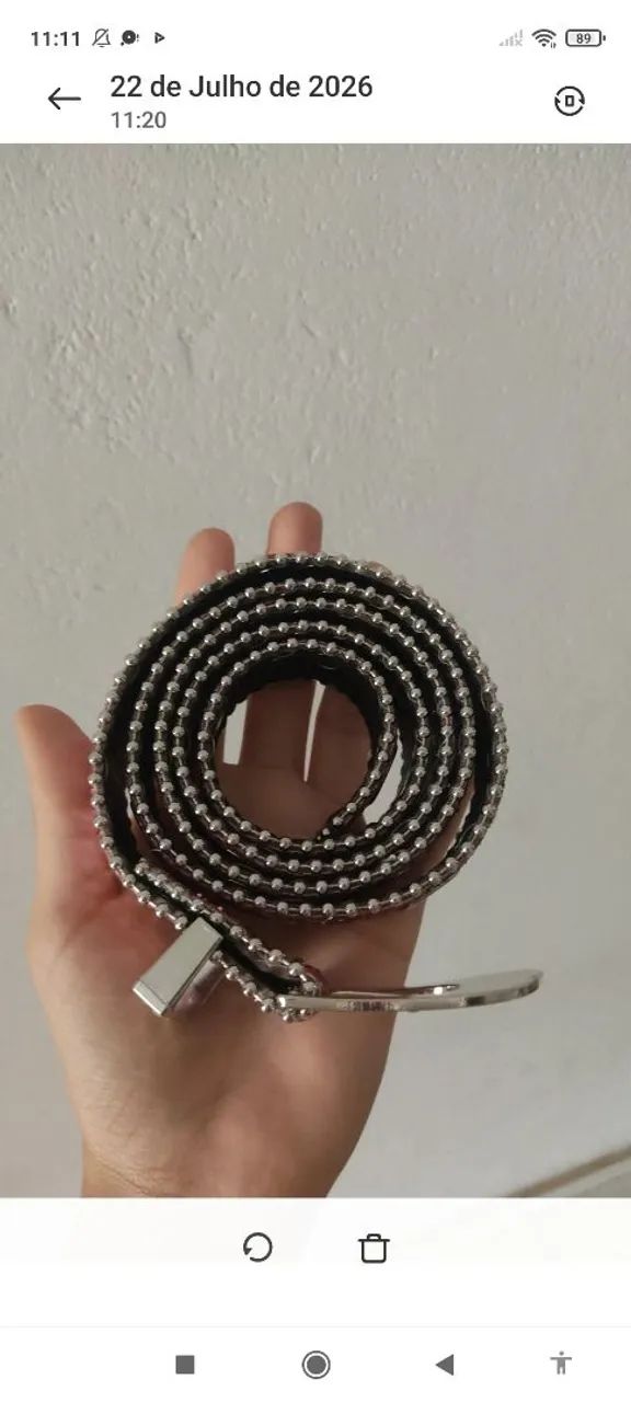 Cinto Y2K com strass e glitter  - Foto 3