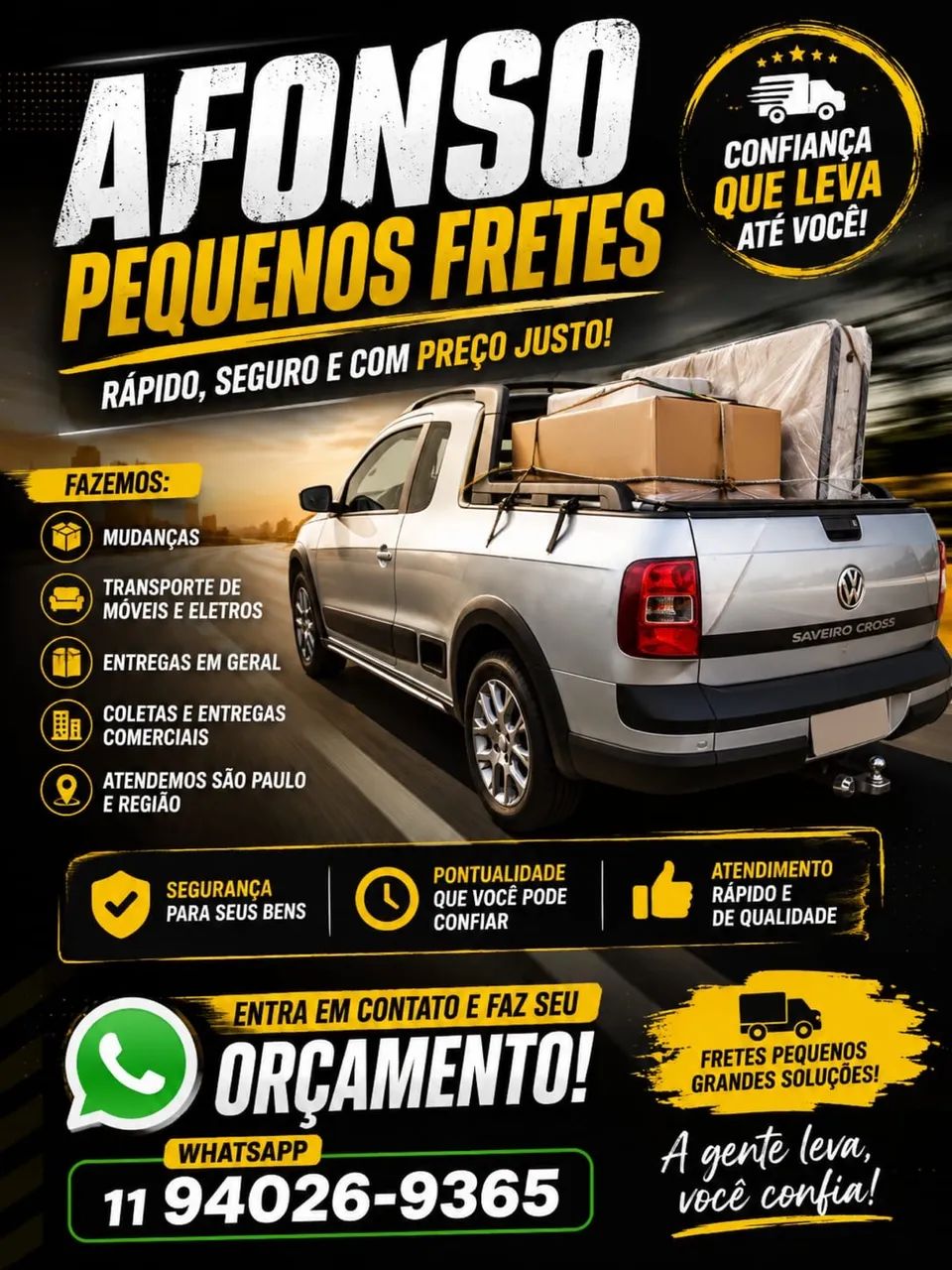 Fretes pequenos 