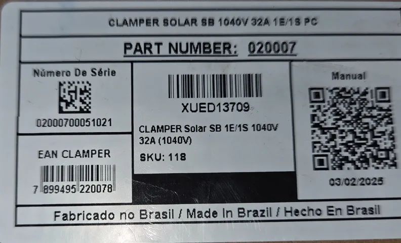 String Box Clamper Solar SB 1E/1S 1040V 32A - Foto 2
