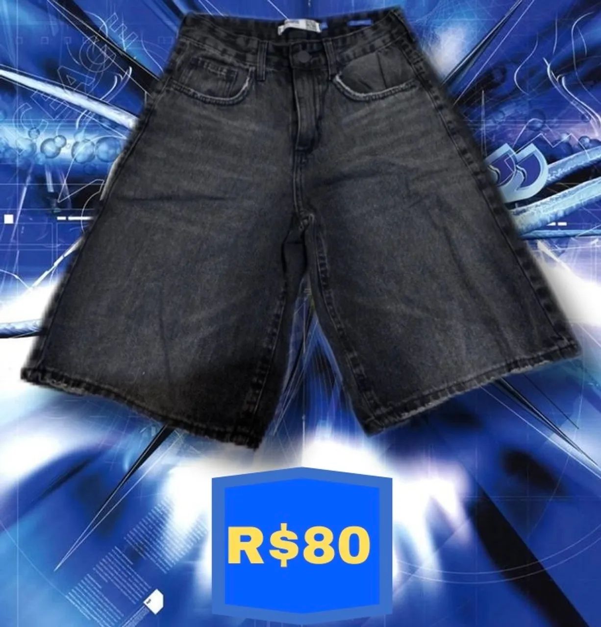 Jorts baggy preto