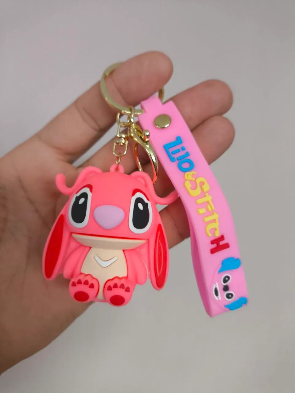 Chaveiro Stitch rosa