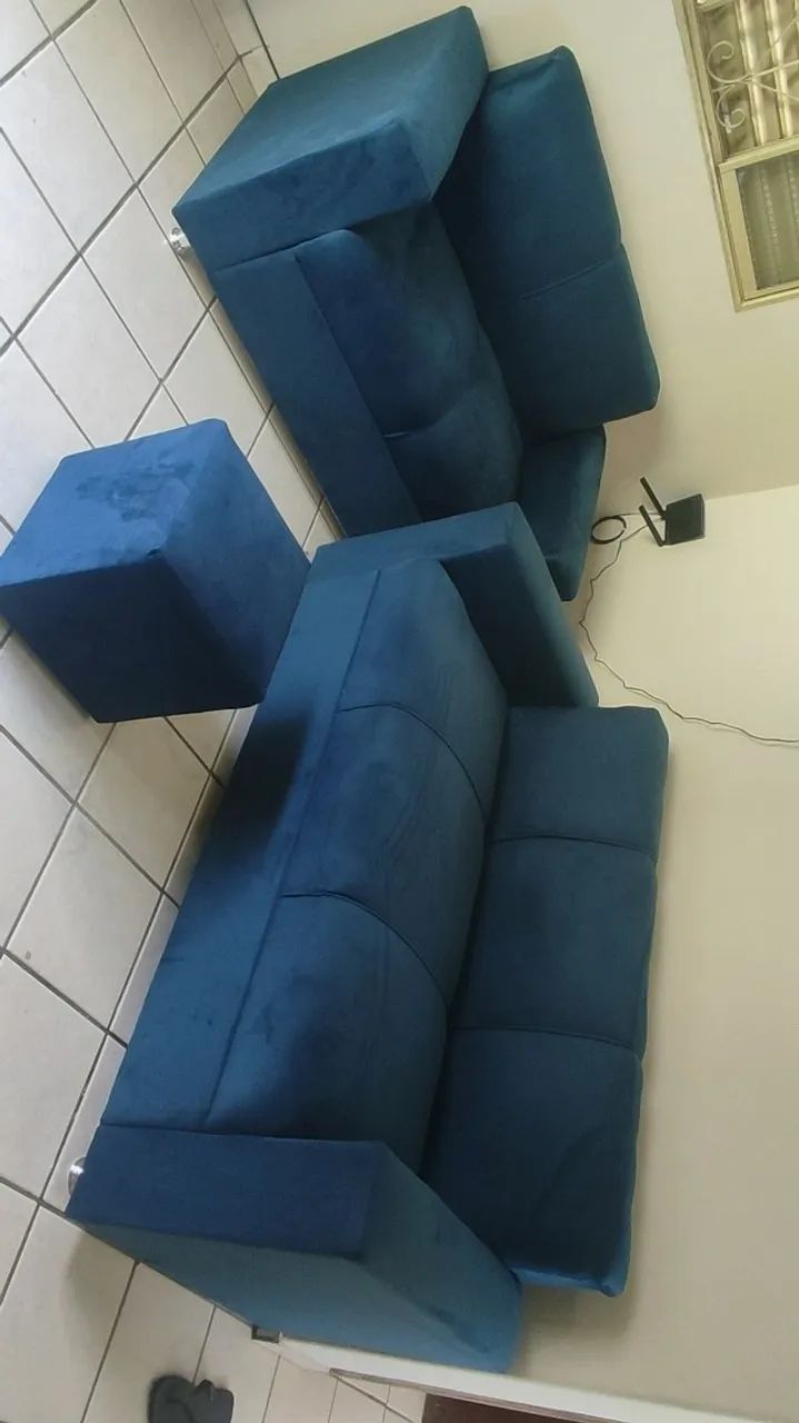 Sofá 2 e 3 lugares Suede de qualidade D33 Resistente Confortável Promoção | Garantia Inclu - Foto 2