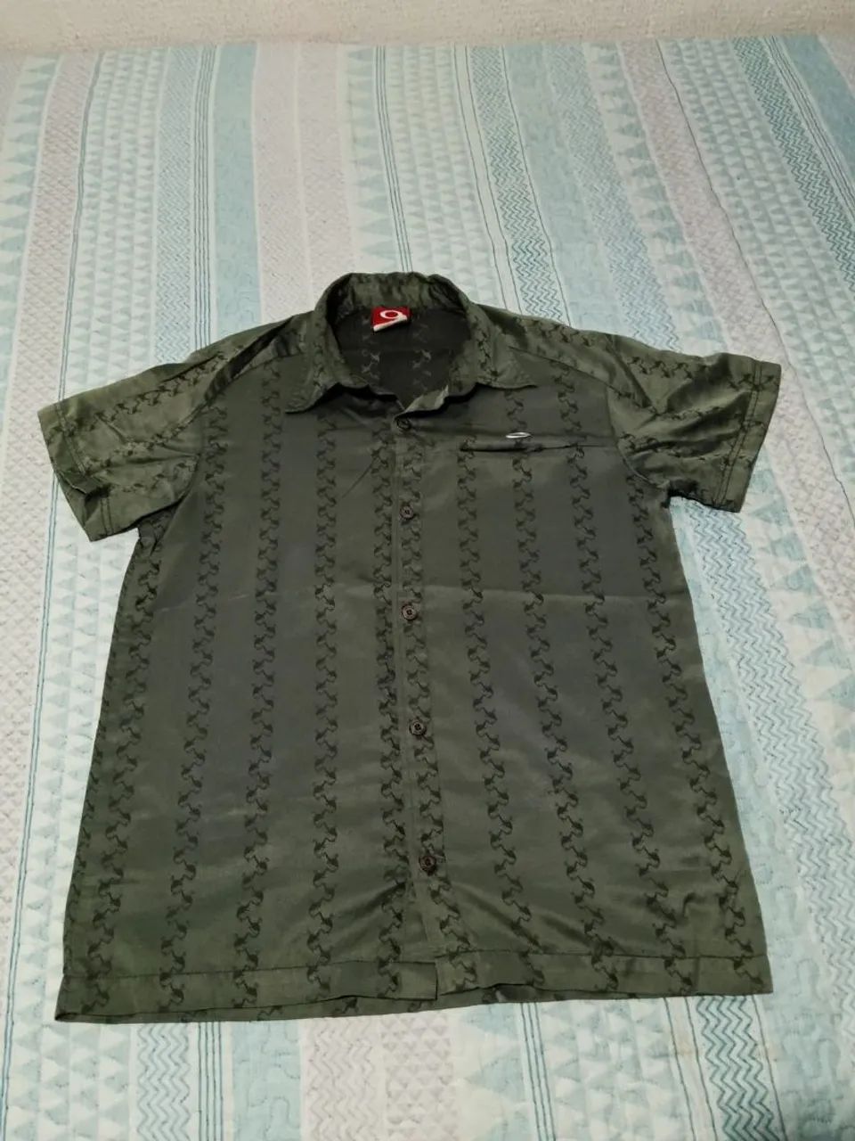 Camisão Oakley skull red tag icon metal - Foto 3