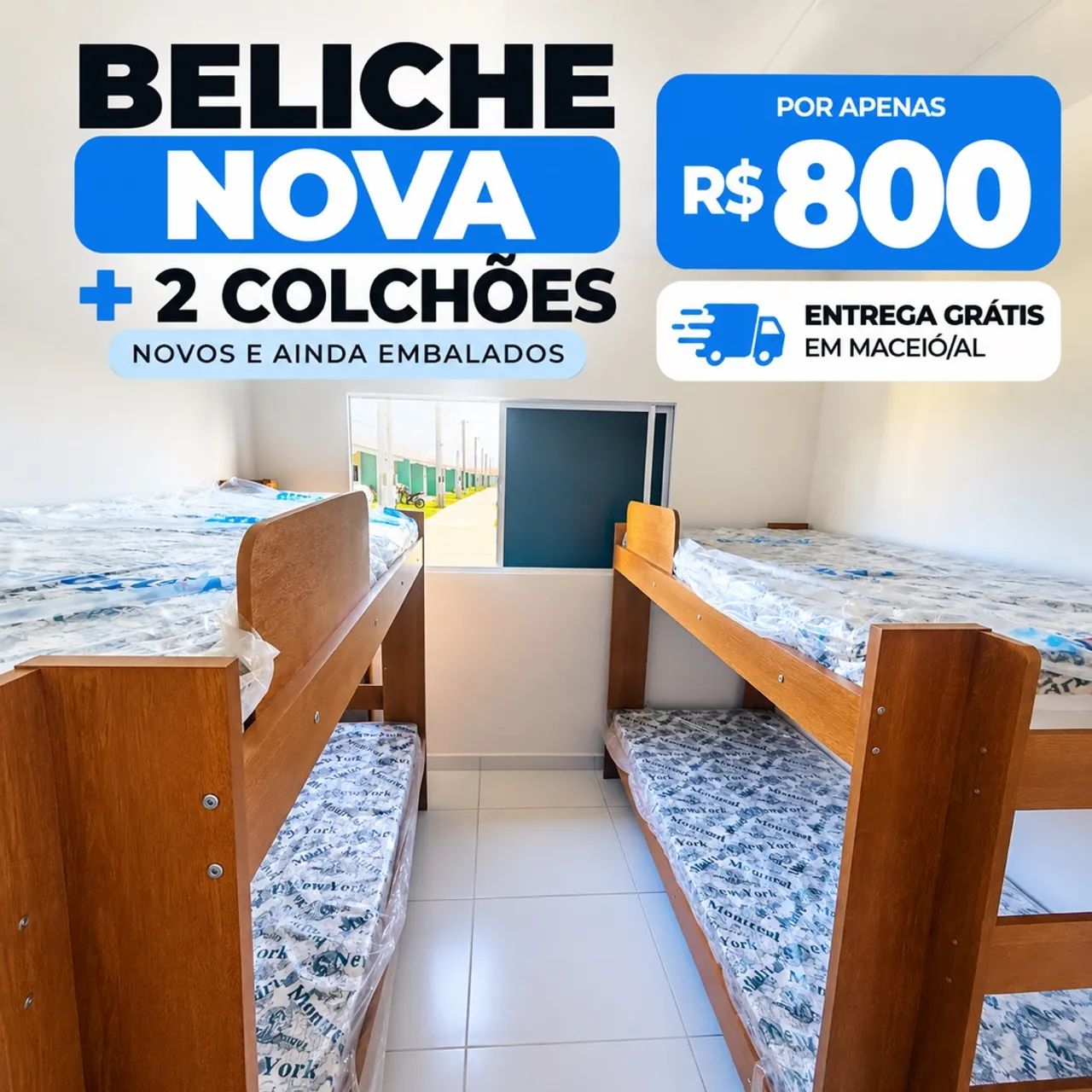 Beliche com Colchão de Brinde | Entrega Grátis em Maceió