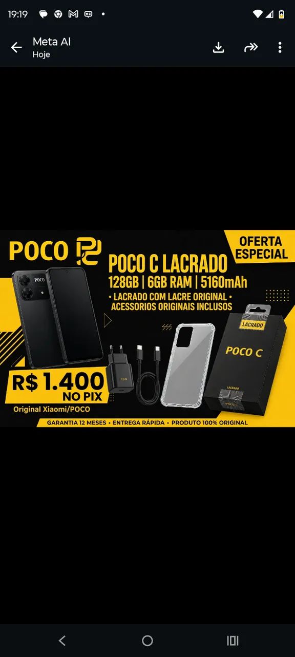Celular xiaomi pouco C71