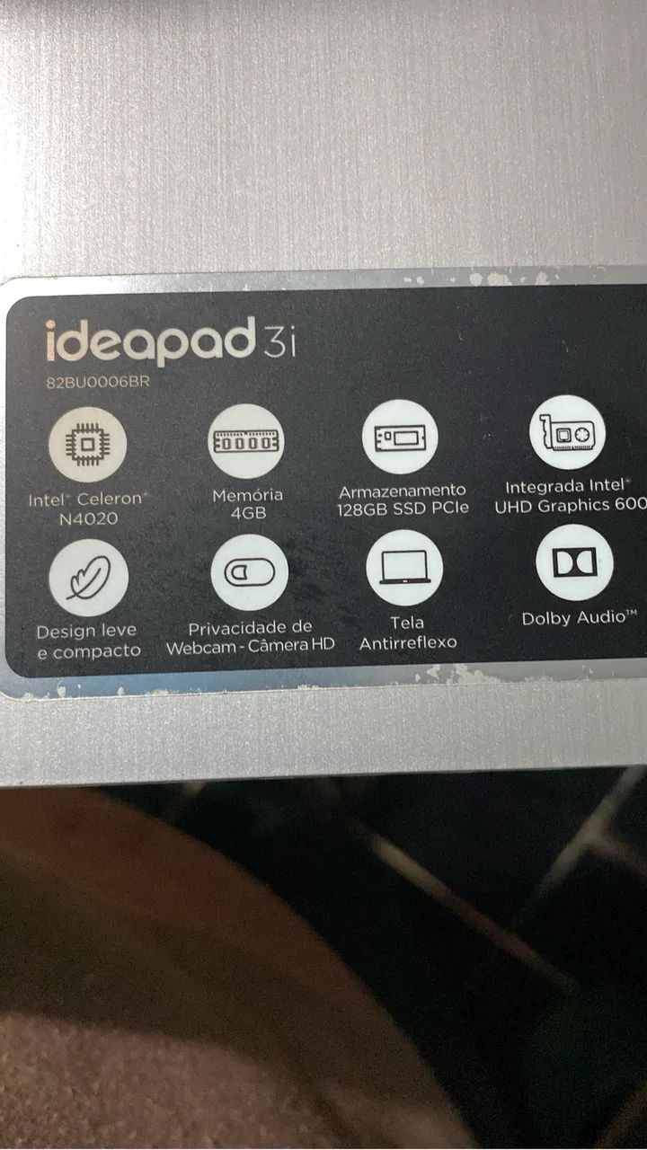 Notebook idepad 3i 