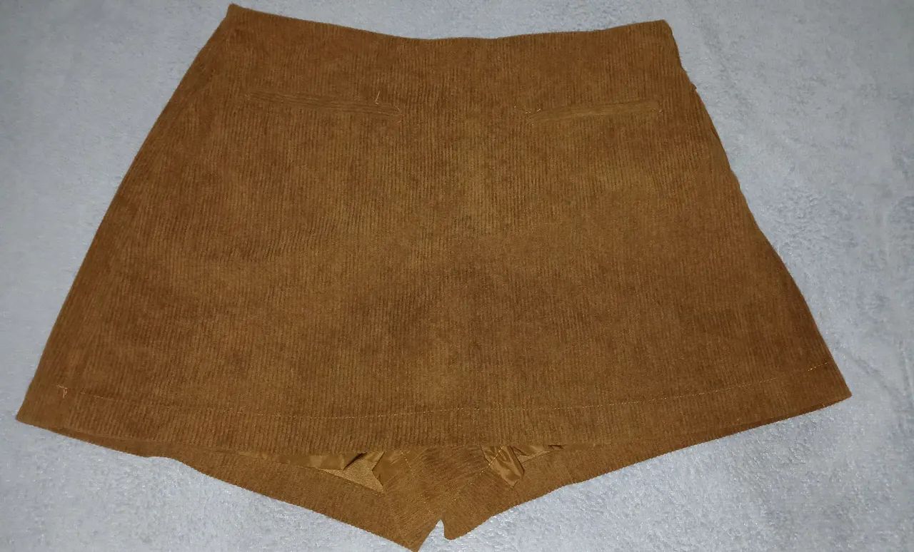Short Saia Renner - aveludado e canelado tam. M