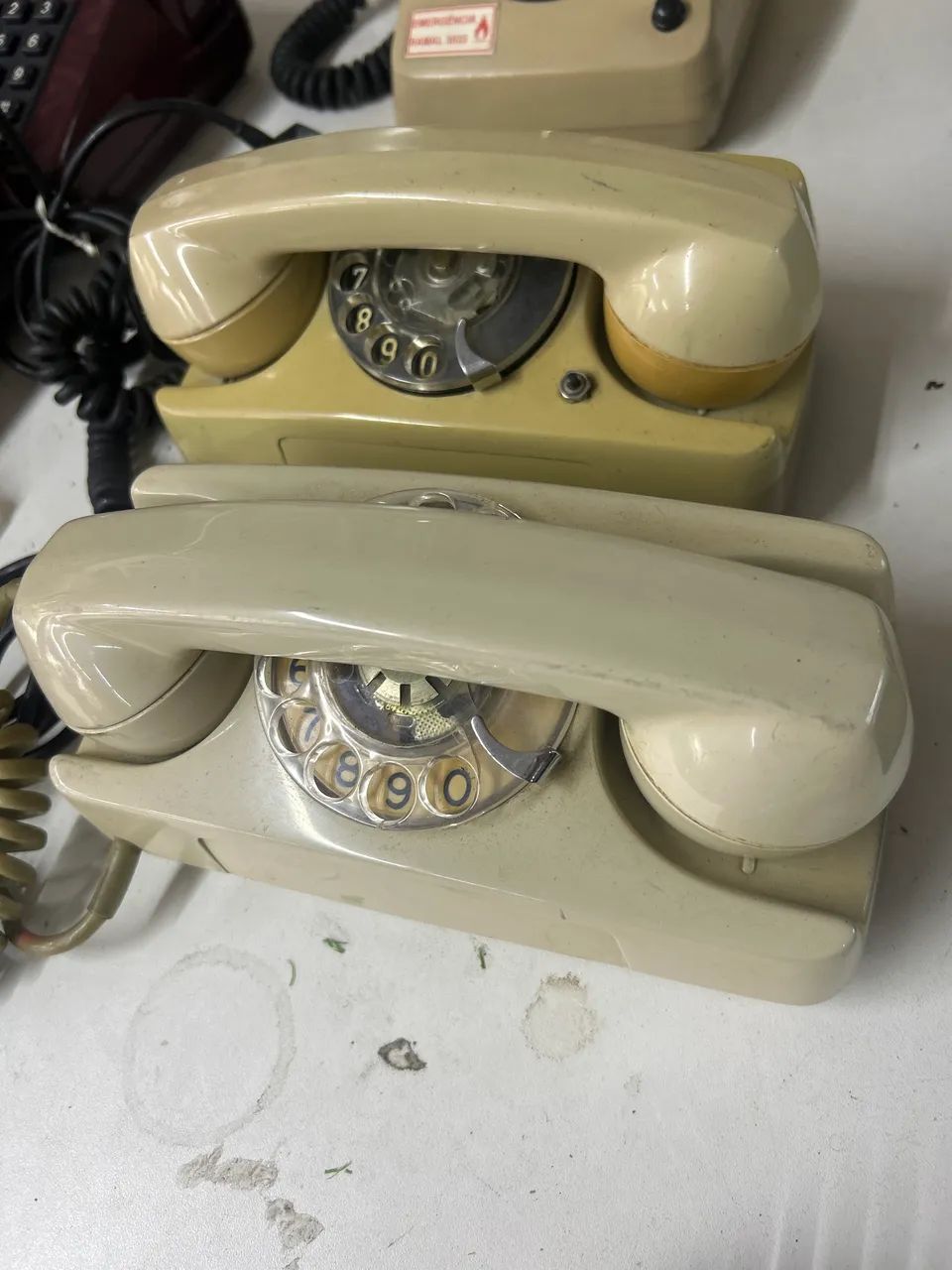 Lote 2 telefone antigo disco 