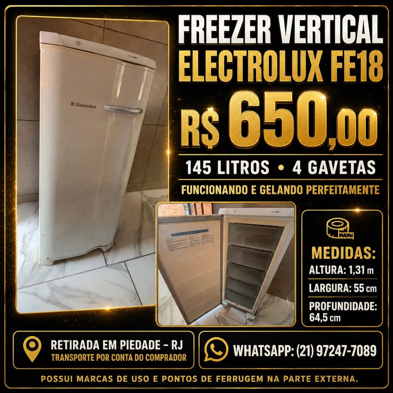 Freezer vertical usado  - Foto 2