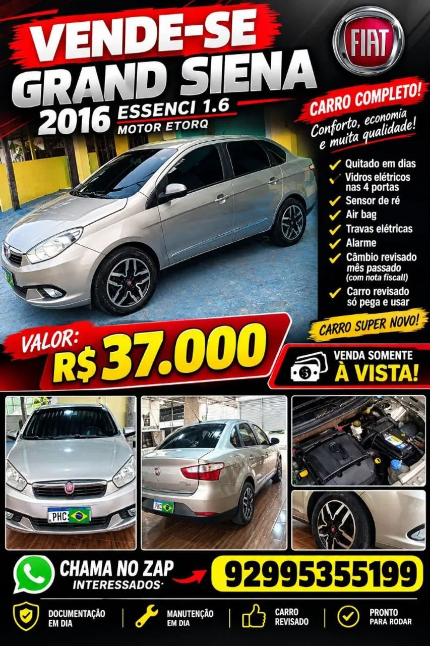 Fiat Grand Siena Grand Siena ESSENCE Dual. 1.6 Flex 16V 2015