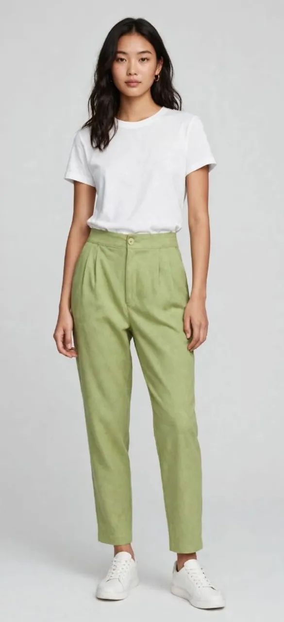 Calça alfaiataria verde 