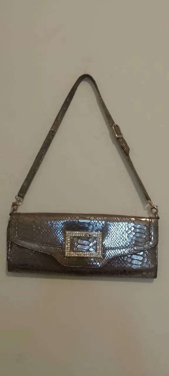 Bolsa social prateada 
