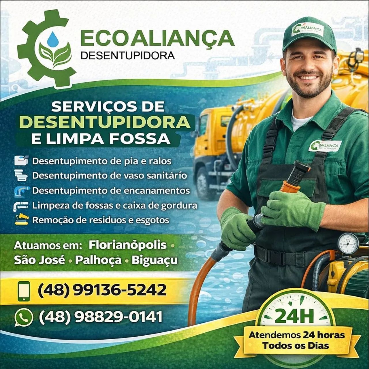 Desentupidora e limpa fossa 