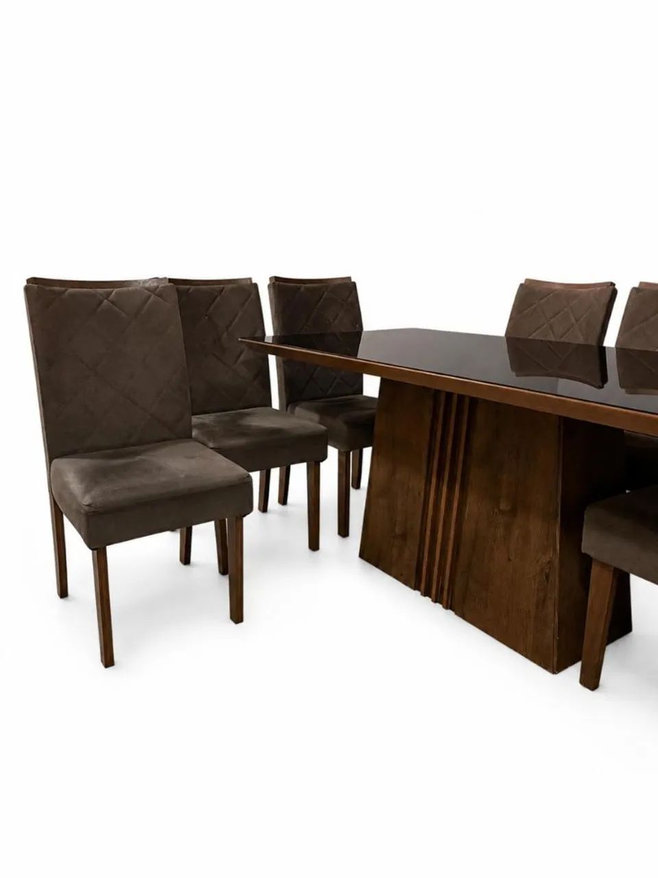 OFERTA DO DIA!!! MESA DE JANTAR COM TAMPO DE VIDRO P/ 6 LUGARES!!! - Foto 2