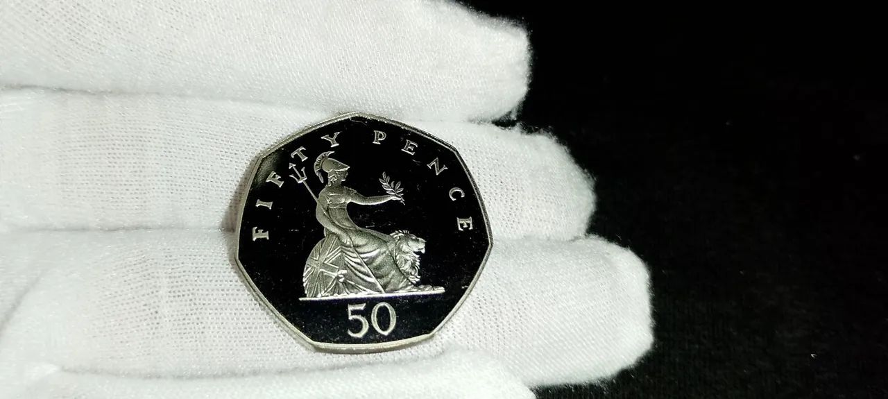 Moeda fifty pence 50 Elizabeth II proof