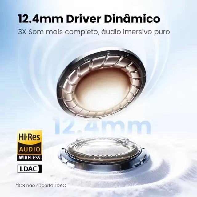 Fones De Ouvido Sem Fio HAYLOU Flowbuds N55 - ANC 54db - Ldac - BT6.0 - 40H Bateria - Foto 6