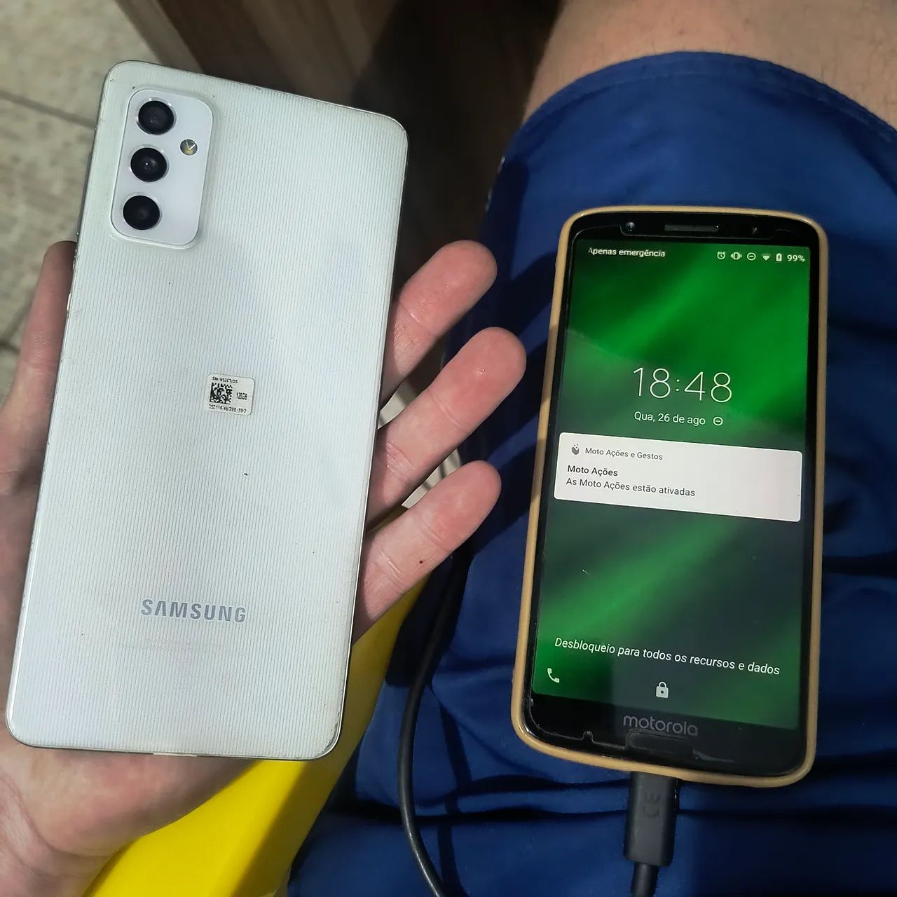 Samsung M52 e moto g6plus  - Foto 2