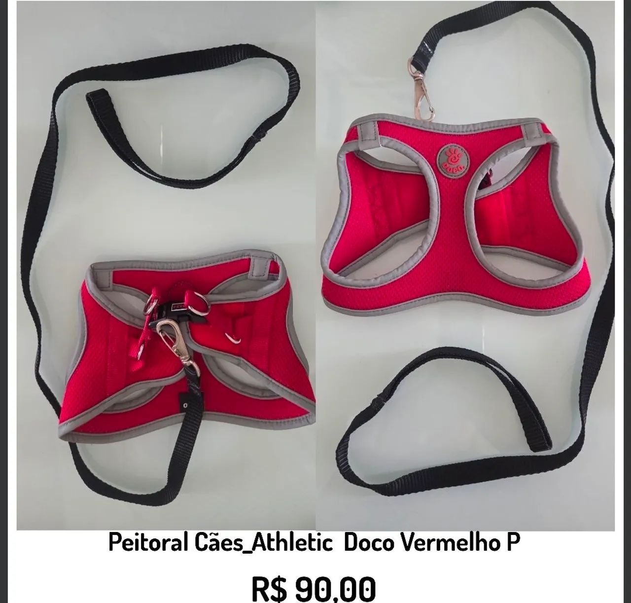 Peitoral com guia pasta Pet pequeno porte