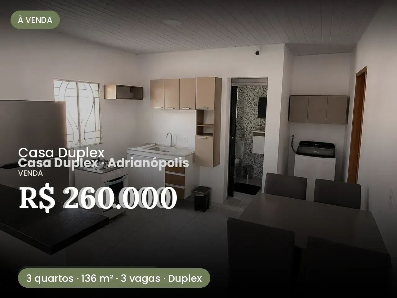 VENDO CASA DUPLEX - ADRIANÓPOLIS